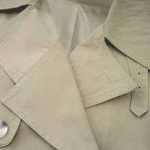 Justine belted-waist trench coat
