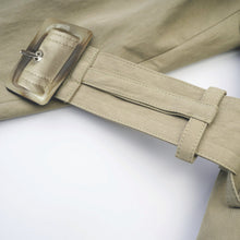 Justine belted-waist trench coat