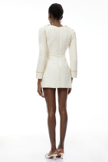 Alcyone White Tweed Blazer Mini Dress