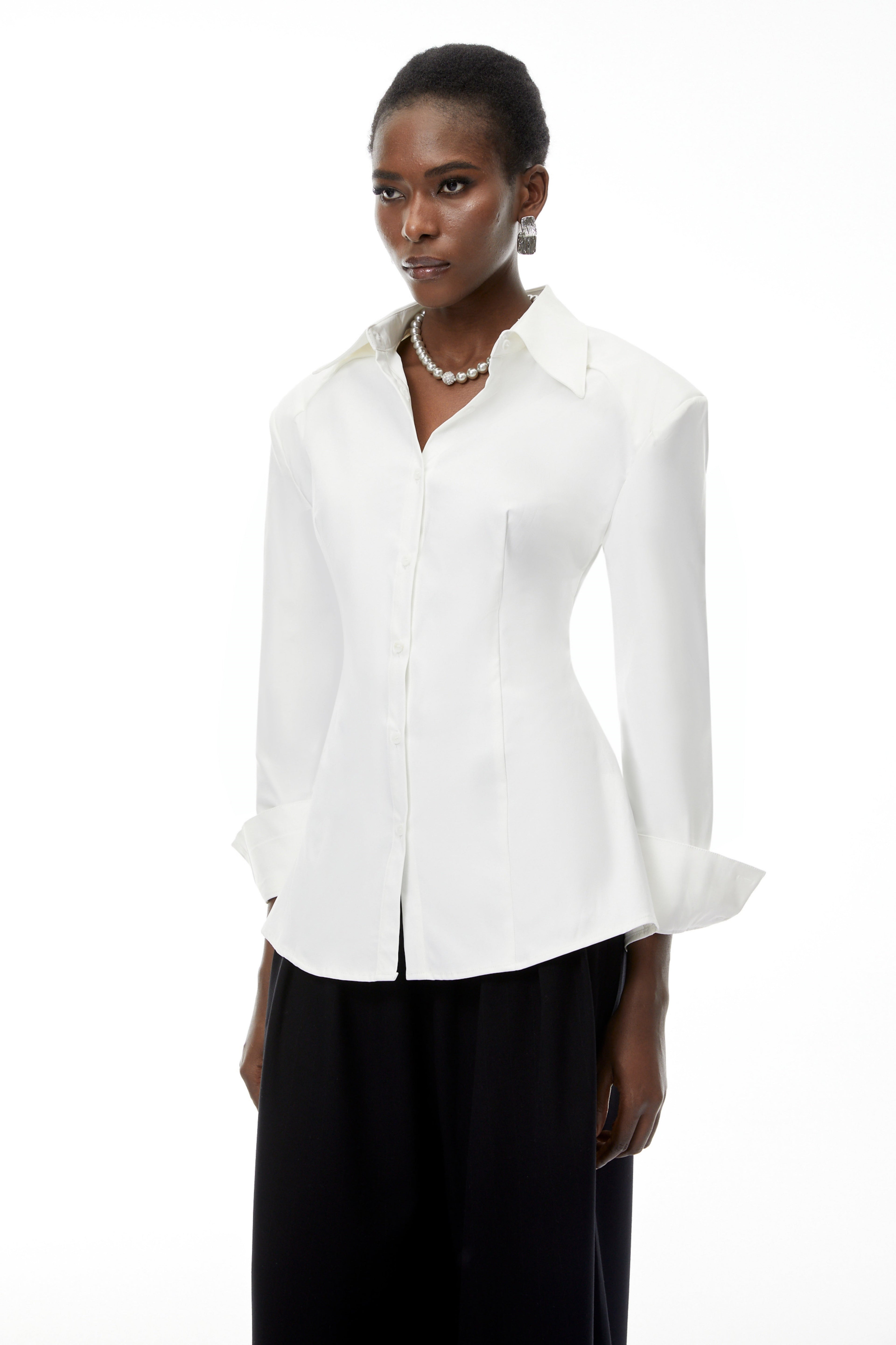 Brooke White Button Down Shirt