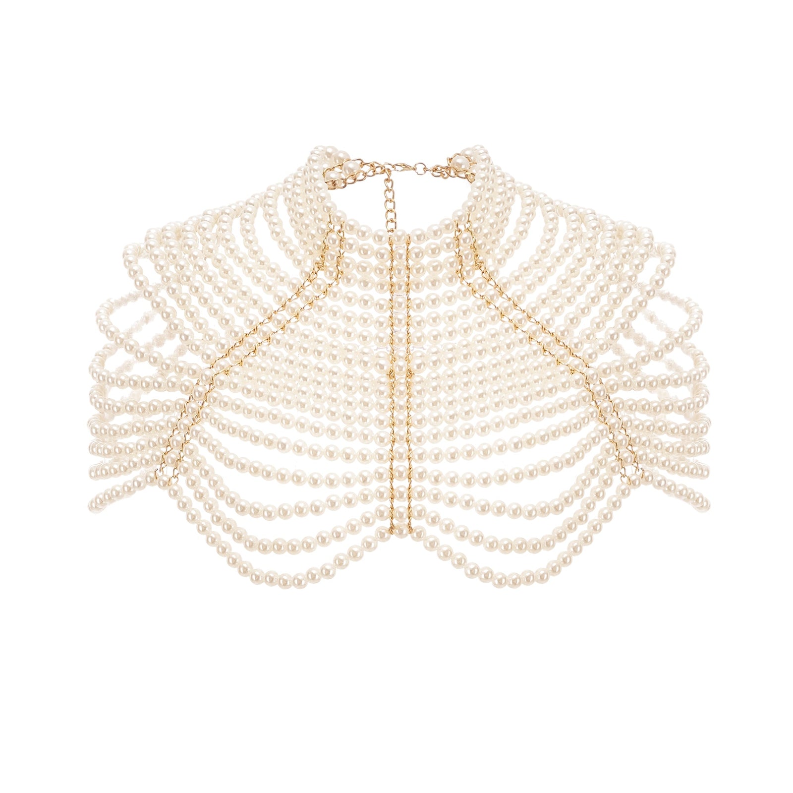 Pauline faux-pearl shawl