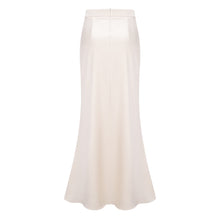 Roxanne Neutral Mock Neck Blouse & Mermaid Skirt Set