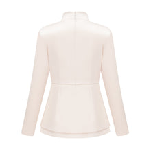 Roxanne Neutral Mock Neck Blouse & Mermaid Skirt Set