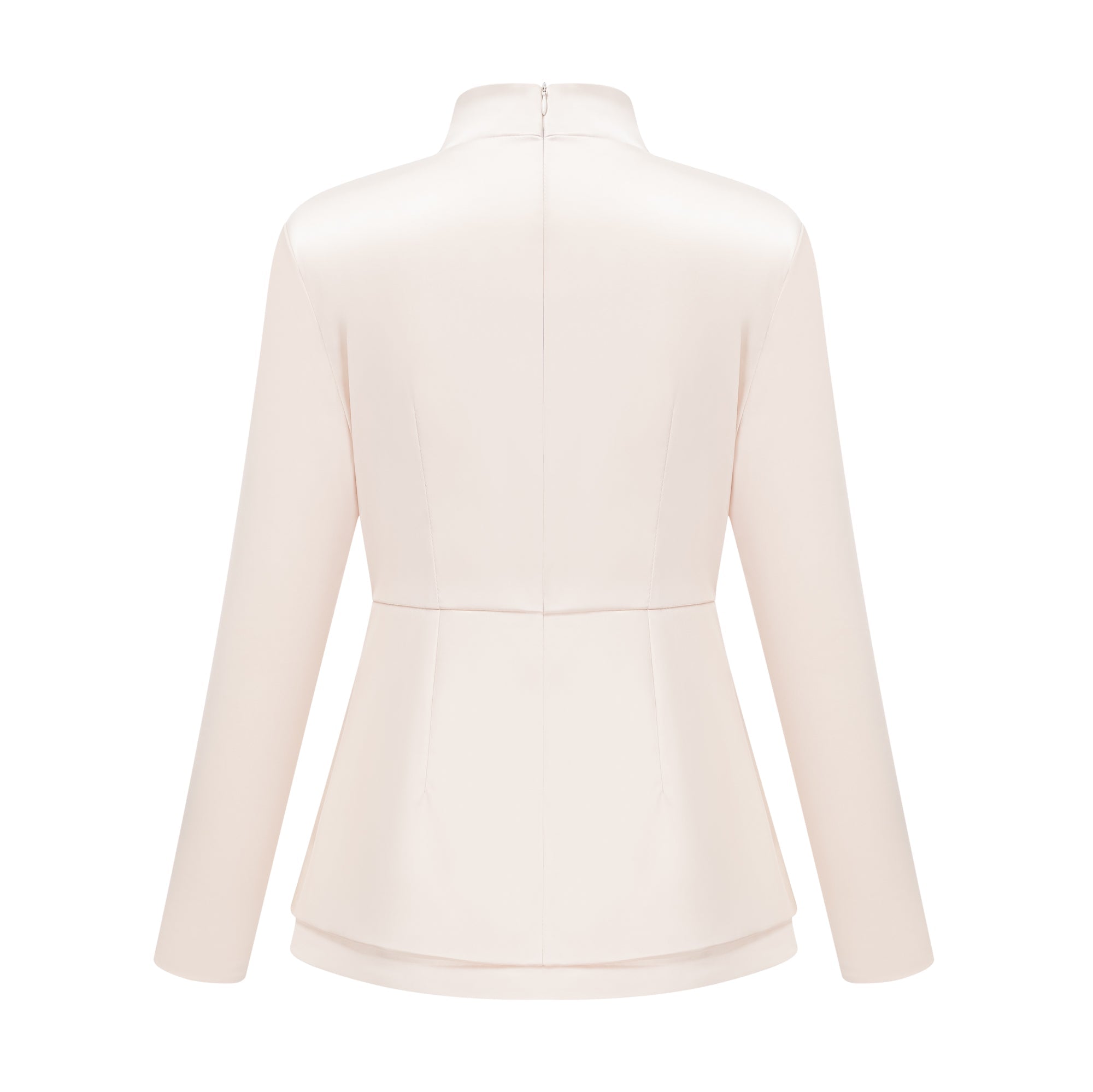 Roxanne Neutral Mock Neck Blouse & Mermaid Skirt Set