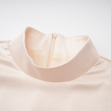 Roxanne Neutral Mock Neck Blouse & Mermaid Skirt Set