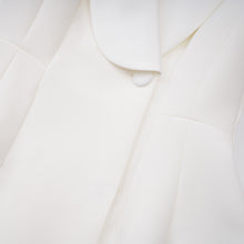 Acharya White Shawl Lapel Mini Dress