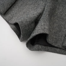 Agathe grey herringbone top & shorts matching set