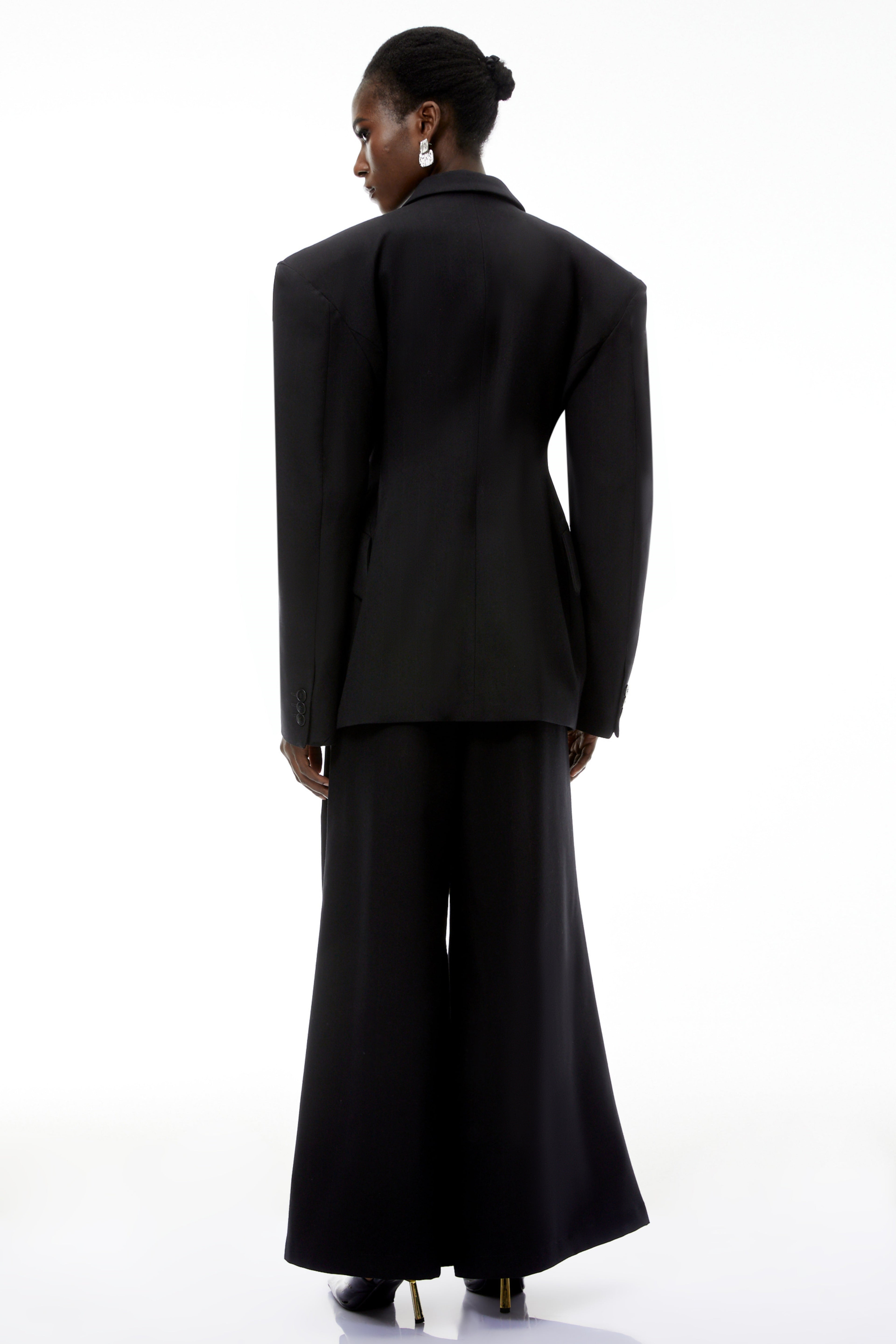 Faith Black Double-Breasted Blazer & Trouser Set