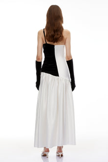 Sibylla White Twist Front Pleated Maxi Dress
